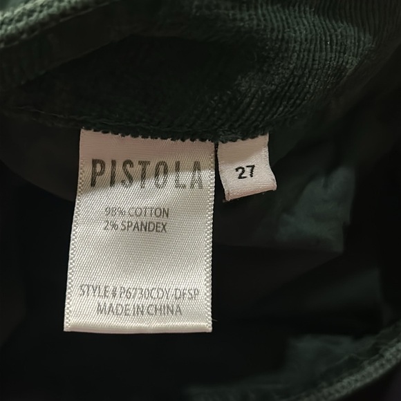 Pistola Dark Green Corduroy Skinny Pant Size 27 / 4 - Picture 4 of 6